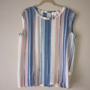 Two by Vince Camuto Watercolor Blouse